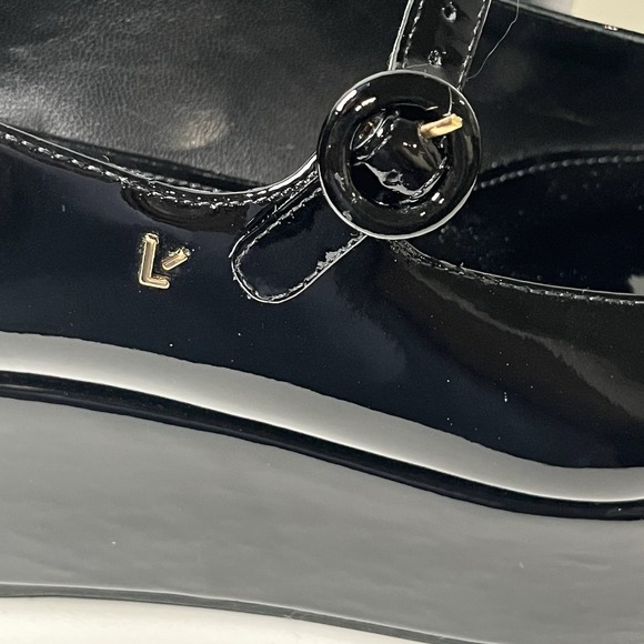 New Larroude Blair Platform Shoes Sz 8 Black Patent Mary Janes Whimsigoth No Box - Picture 6 of 11